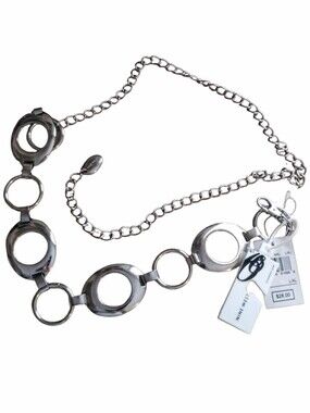 Silver Tone Chain Link Circle Belt by Nine West